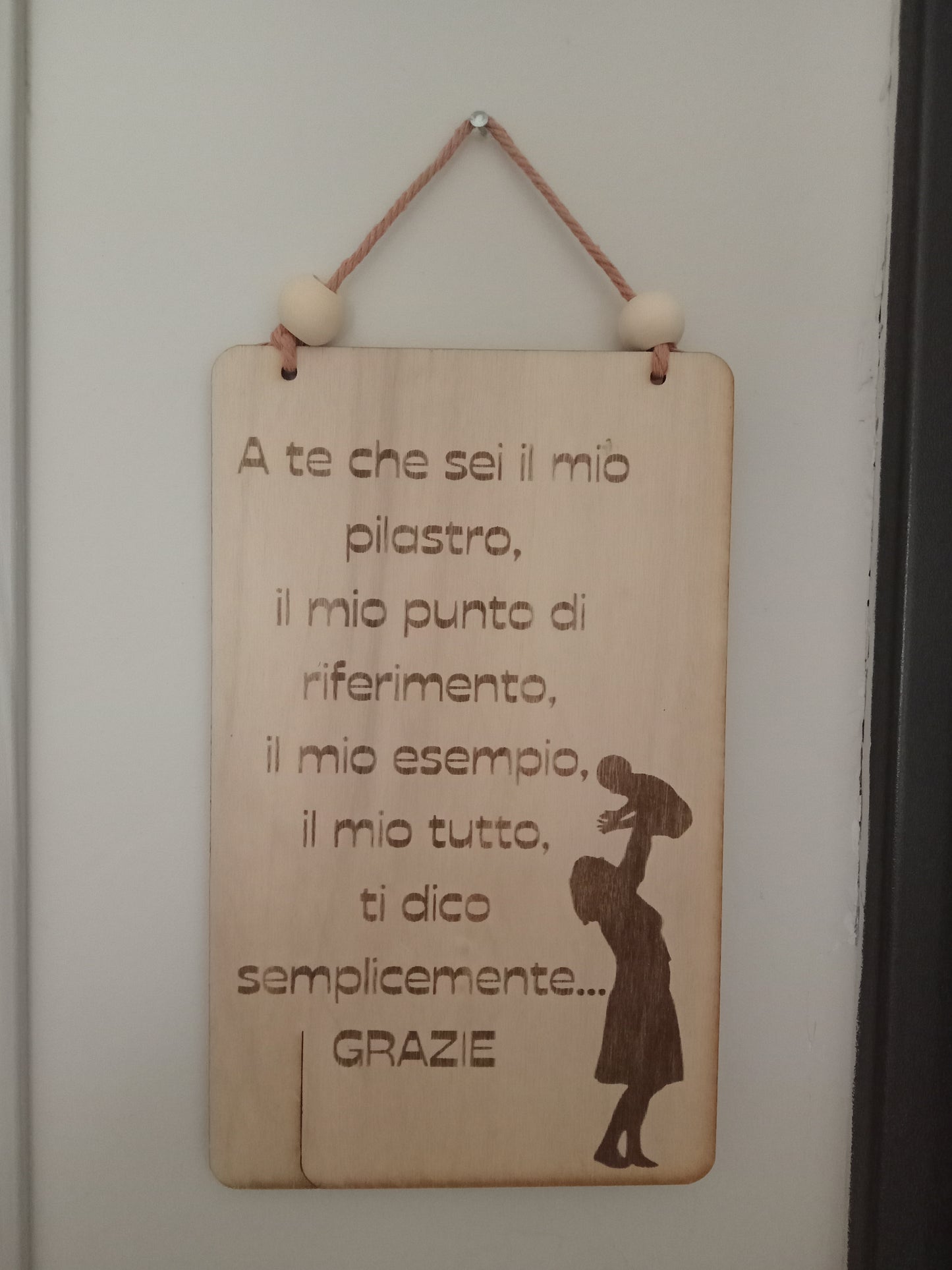 Targhetta in legno frase